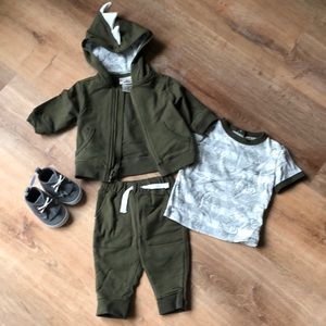 Dino Outfit- 3 Months with Shoes